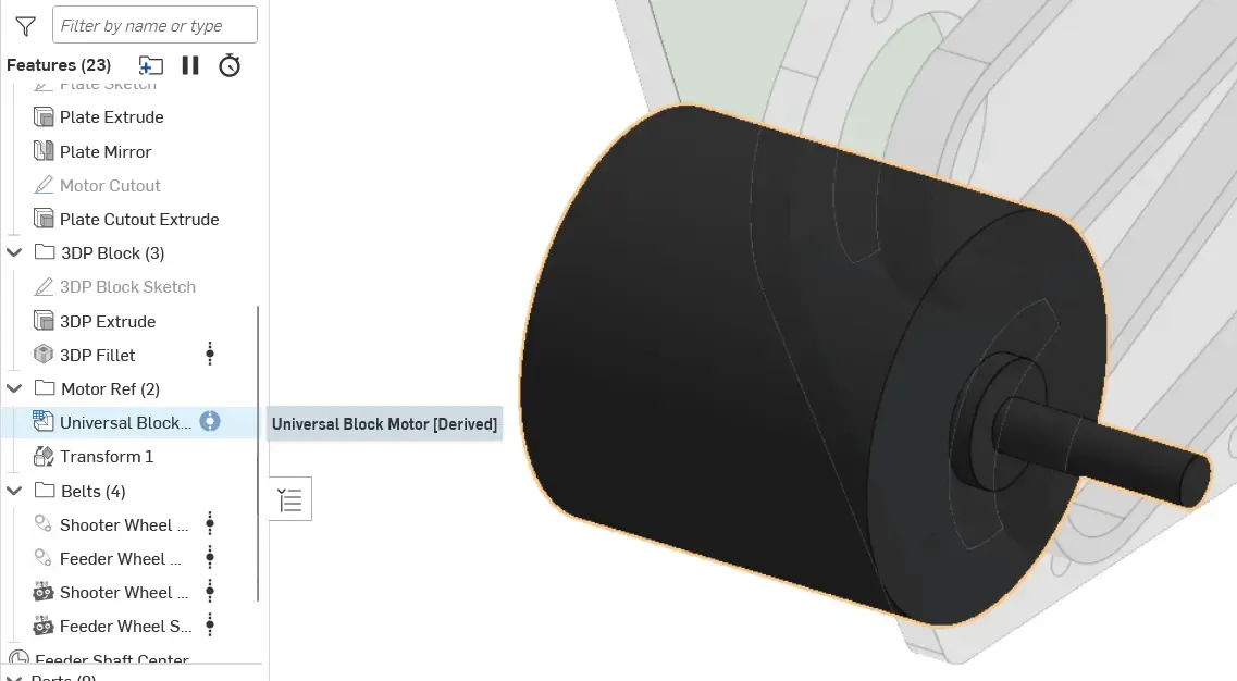 Block motor example